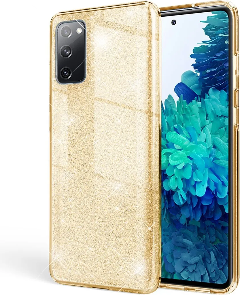 Cover Samsung S20 FE Oro NALIA | Protezione TPU Antiurto Bling Bling