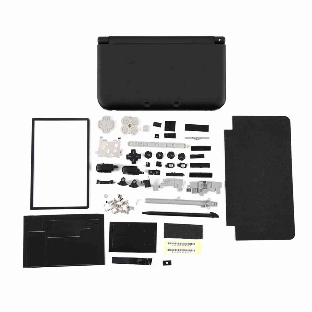 Alloggiamento completo, copertura dell'alloggiamento, guscio, parti di riparazione, kit di sostituzione completo per Nintendo 3DS XL, nero