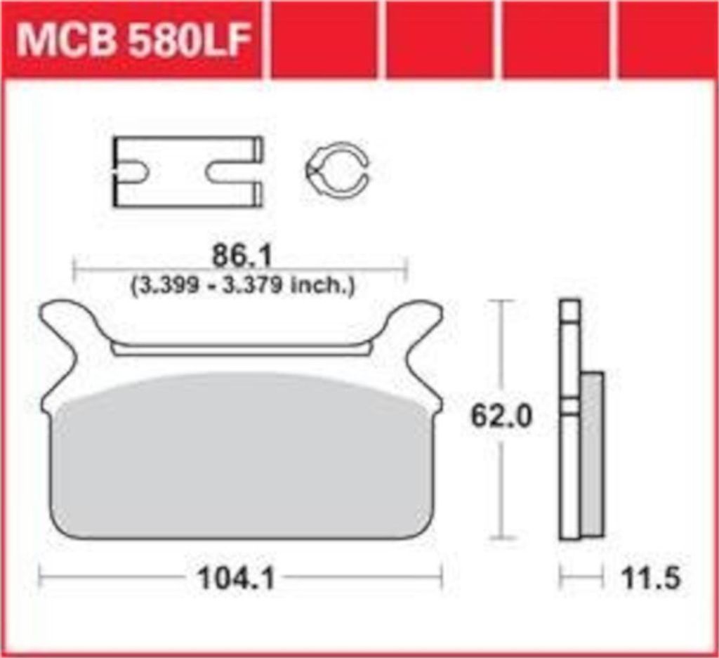 Bremsbeläge LG MCB 647, vorne für CAGIVA DAELIM GILERA HONDA SANGYANG/SYM