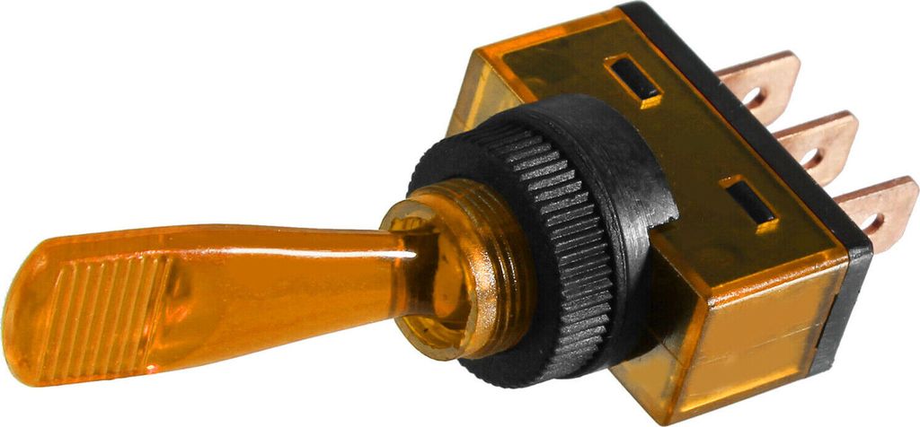 KFZ Kippschalter 12V 20A beleuchtet EIN AUS 1-polig Schalter Switch Boot Orange