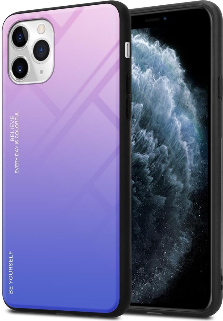 Cadorabo Hülle für Apple iPhone 11 PRO Schutz Hülle in Schwarz Handyhülle TPU Etui Cover Case Tempered Glas