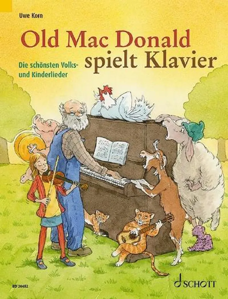 Jouet éveil musical Old Mac Donald spielt Klavier livre piano 8 notes