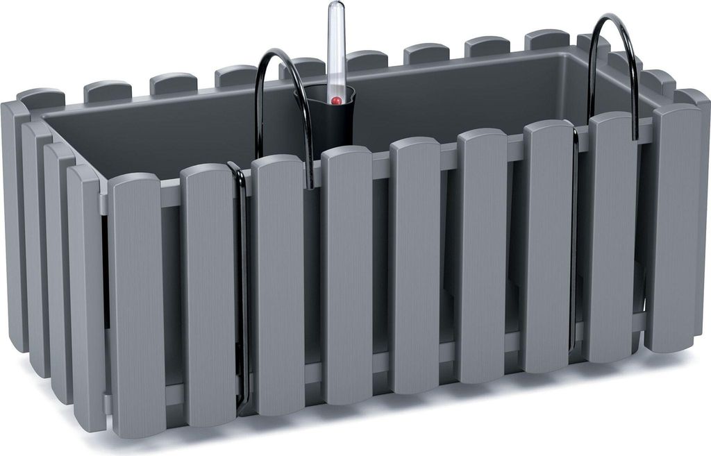 Prosperplast Balkonpflanzenhalter BOARDEE FENCE W Grau 38 cm