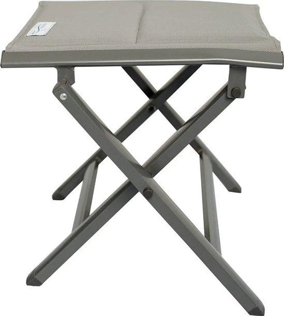 Tabouret pliant adulte gris 41x41x41 cm - Grand modèle camping et jardin