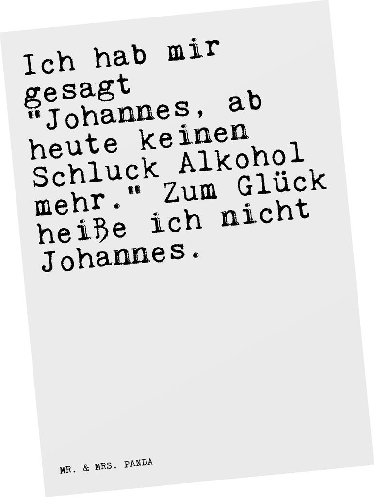 Mr. & Mrs. Panda Postkarte Ich hab mir gesagt... - Weiß - Produktbild 