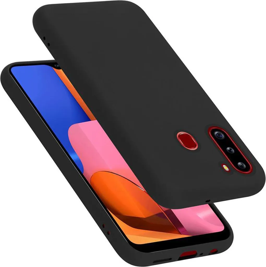 Cadorabo custodia protettiva per Samsung Galaxy A21 custodia in nero telefono cellulare Case Cover TPU Etui