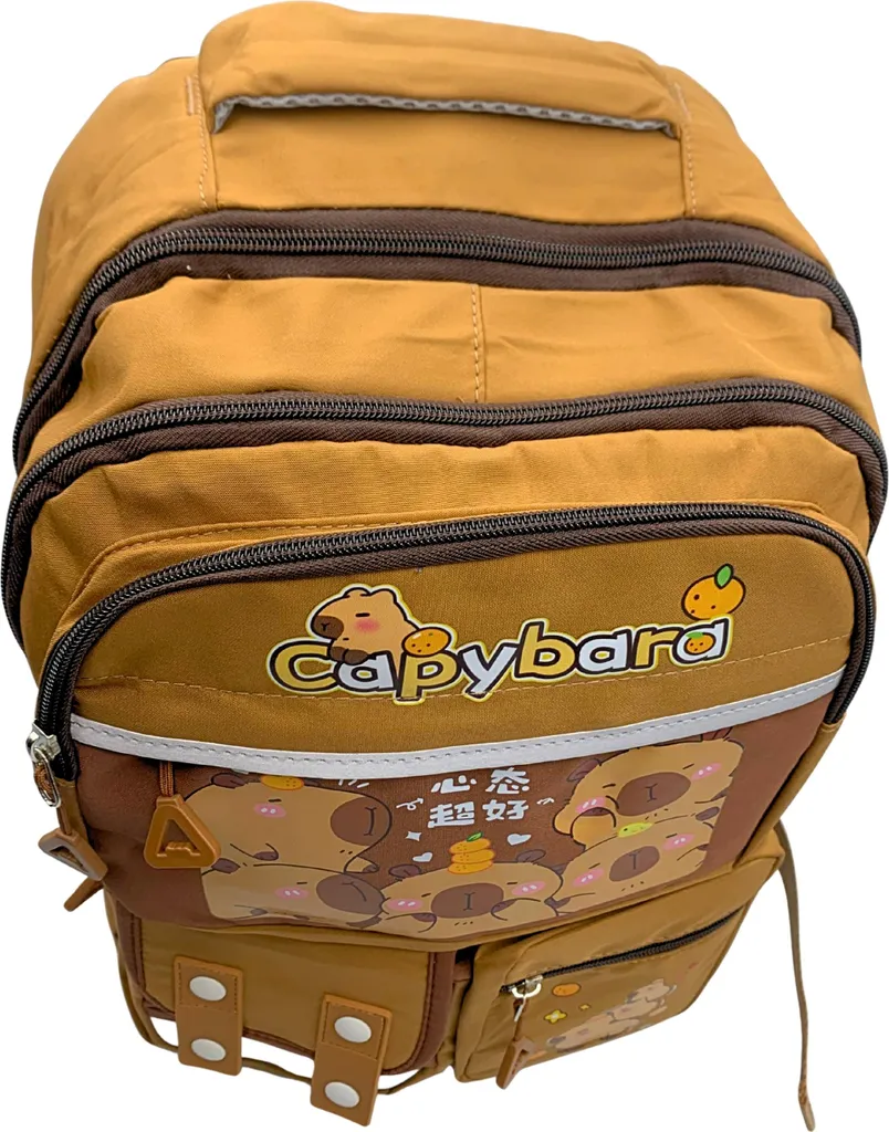 Sac à dos scolaire Capybara à compartiments multiples pour écolier