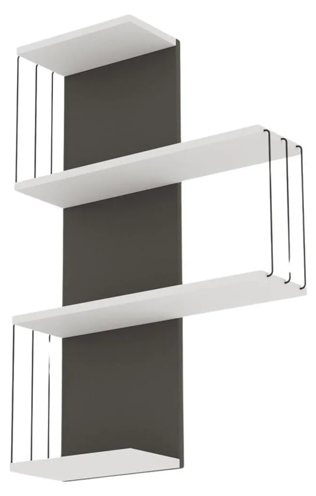 Etagère murale déco pour salon ou bureau CAMBEL 4 tablettes H96 cm