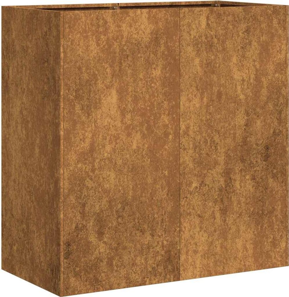 vidaXL Fioriera Rusty 80x40x80 cm Acciaio resistente alle Immagine del prodotto 