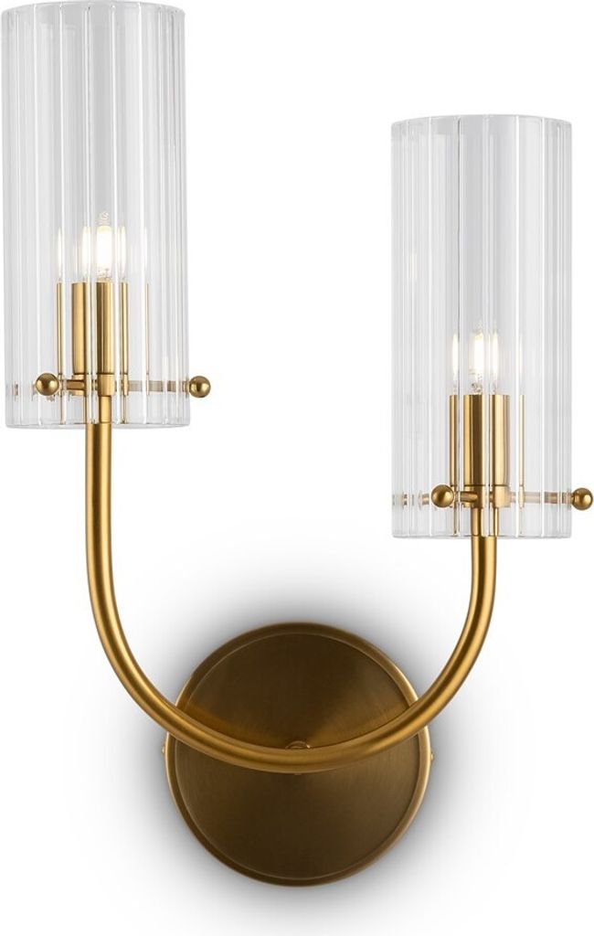Maytoni Arco Wandlampe, Kristall, 2x G9, 40W, Messing/Gold, 38x25cm, IP20
