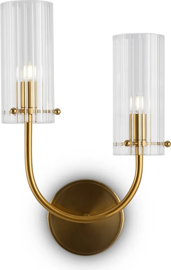 Luminaire mural en cristal et métal doré Maytoni Arco pour salon chic