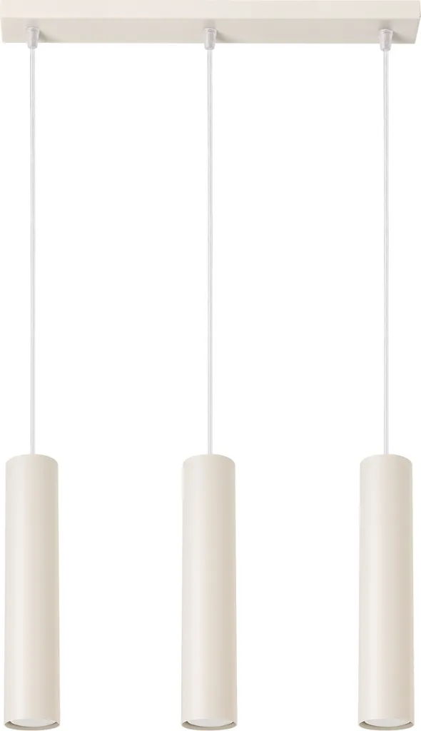 Lampada a sospensione LAGOS 3L beige 3xGU10 10W acciaio 98x6x45cm Sollux Lighting