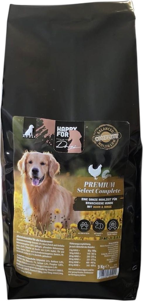 HAPPY FOR Dogs Premium Select Complete Huhn 3 kg