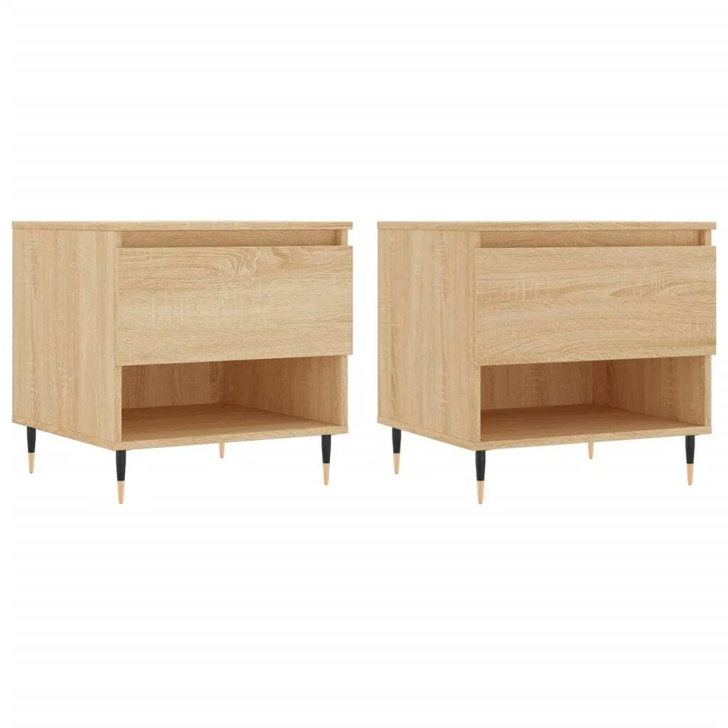 Tavolini Sovrapponibili Rovere Sonoma 50x46x50 cm | Design Scandinavo
