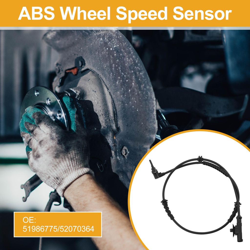 ABS Raddrehzahlsensor Vorne Links ABS Sensor Antiblockiersystem Sensor Nr. 51986775/52070364 für FIAT Tipo II 2016-2020