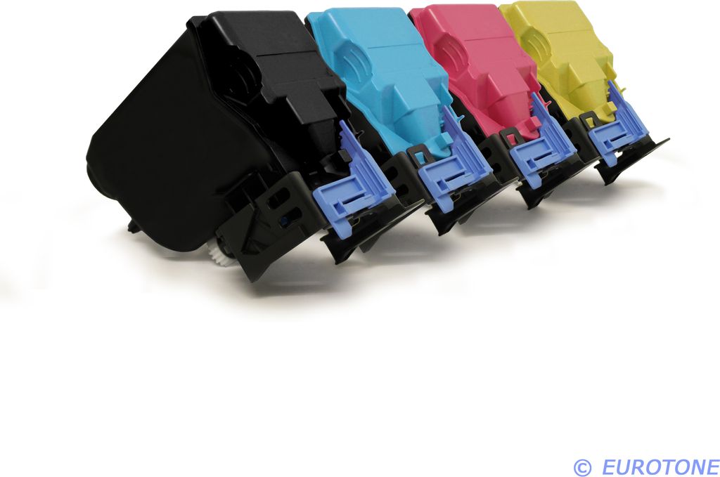 4x Eurotone Toner Alternative für Konica Minolta A0X5150 TNP18K Black Schwarz / A0X5450 TNP18C Blau Cyan / A0X5350 TNP18M Rot Magenta / A0X5250 TN...