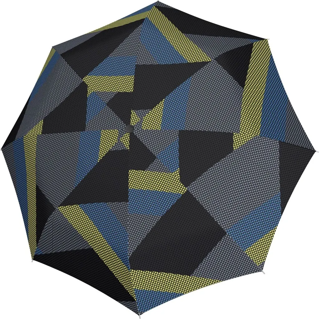 Knirps T.200 Medium Duomatic Ombrello Tascabile Antivento Run Blue