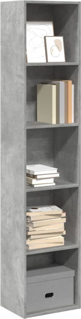 Maison Exclusive - Bücherregal Betongrau 40x30x189 cm Holzwerkstoff