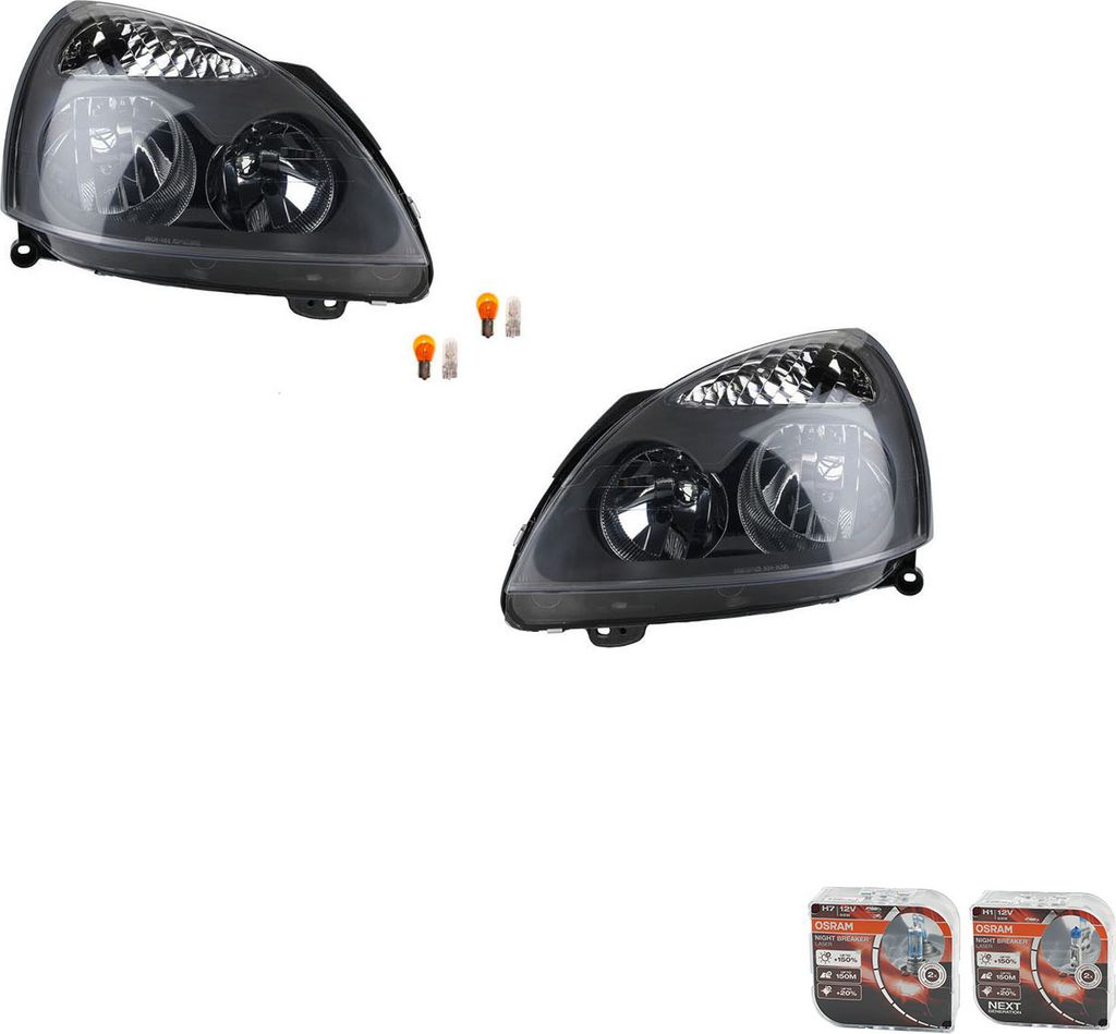 Johns, Scheinwerfer Osram Night Breaker Laser passend für Renault Clio BB BC CB 01-05 LR 7701057654 7701057658