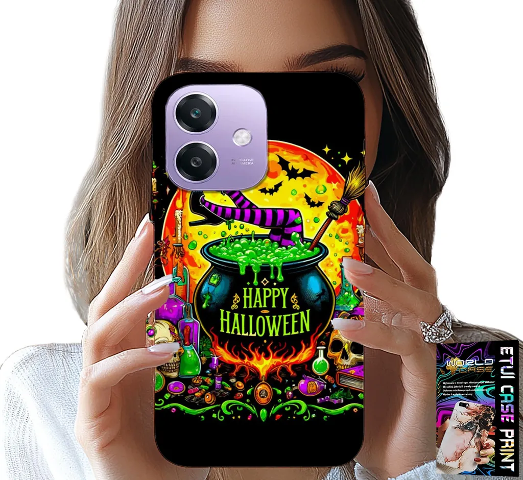 Cover Vetro Oppo A40 / A40M Halloween - Witch Wand Edition | Protezione Chic