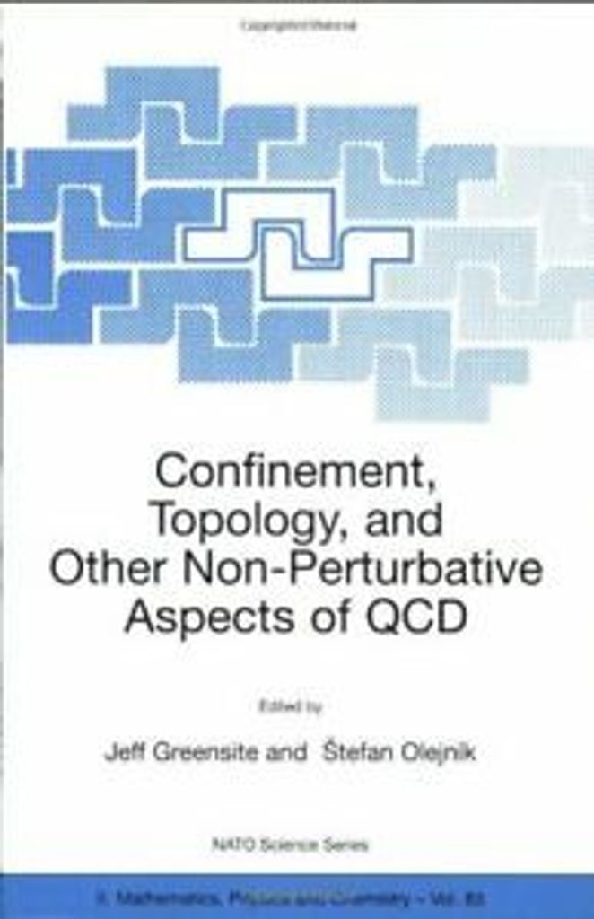 Confinement, Topology, and Other Non-Perturbati. Greensite, Paul.=