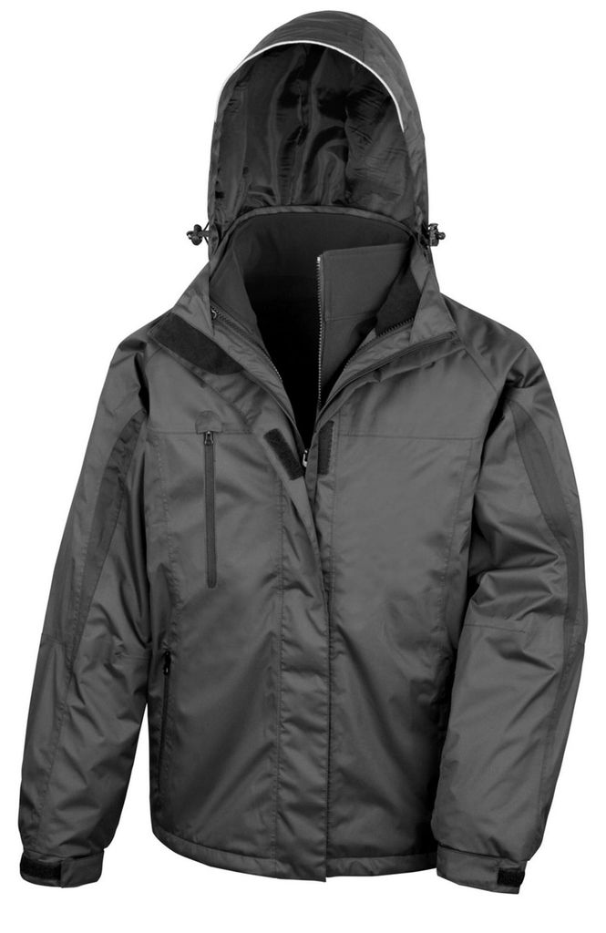 Result - Jacke 3 in 1 für Herren - Reise FK1243 (L) (Schwarz)