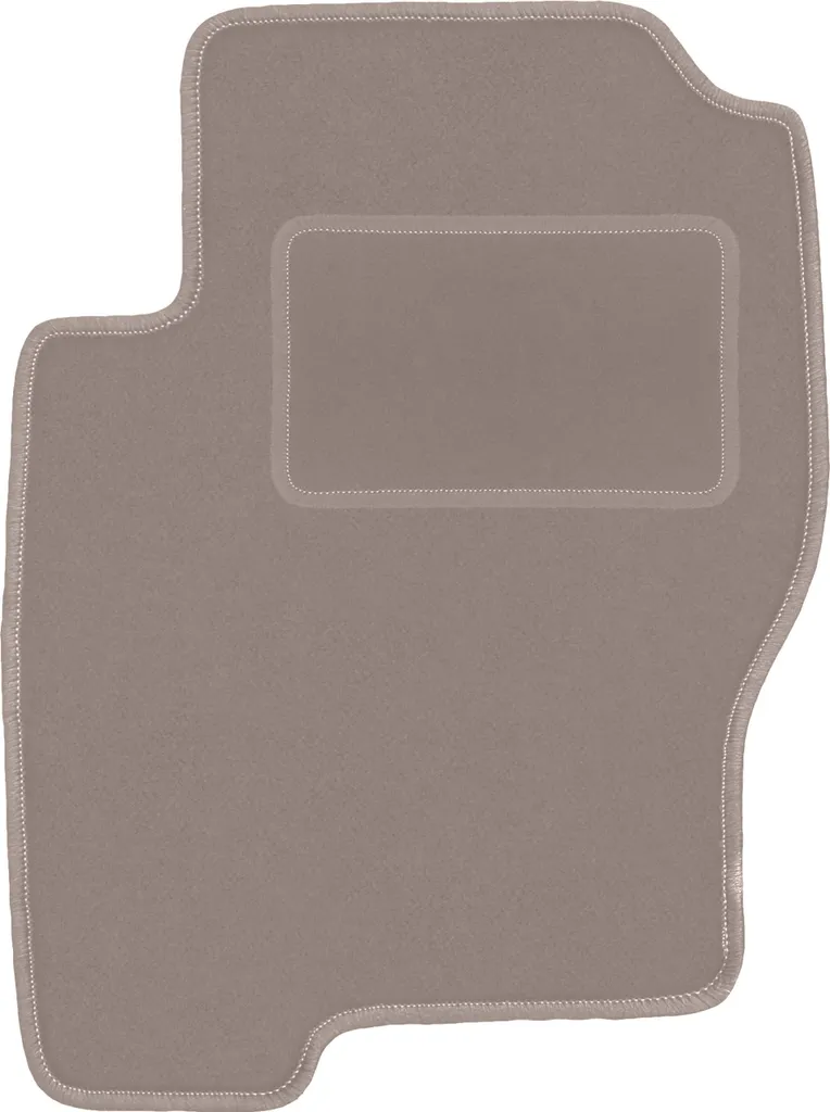 Tappetino conducente in velluto beige compatibile con Nissan Navara III D40 (2005-2011, pickup) – con fissaggi – su misura