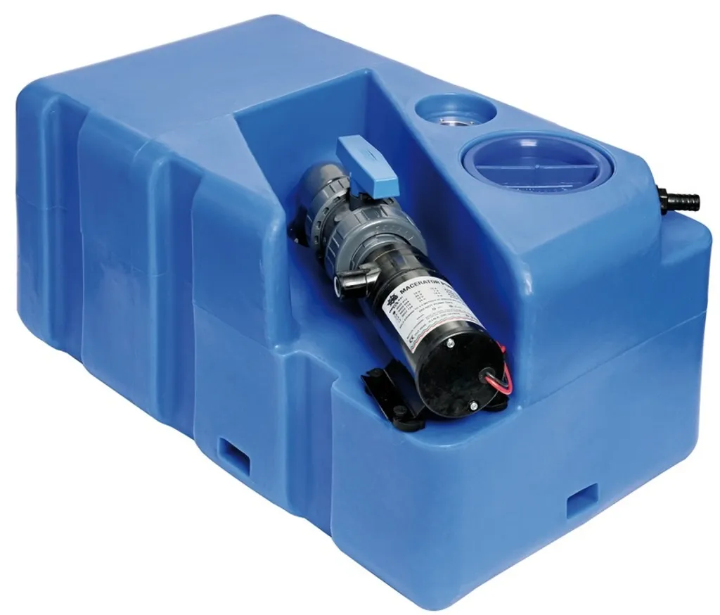 Cuve d'eau sale avec broyeur horizontal 60L 12V pour bateau et camping-car