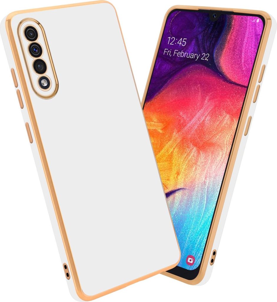 Cadorabo Schutzhülle für Samsung Galaxy A50 4G / A50s / A30s Hülle in Weiß Handyhülle TPU Silikon Kameraschutz Etui Case