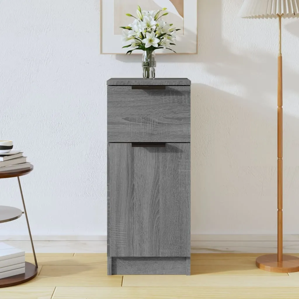 vidaXL Credenza Grigio Sonoma 30x30x70 cm Materiale a base di legno