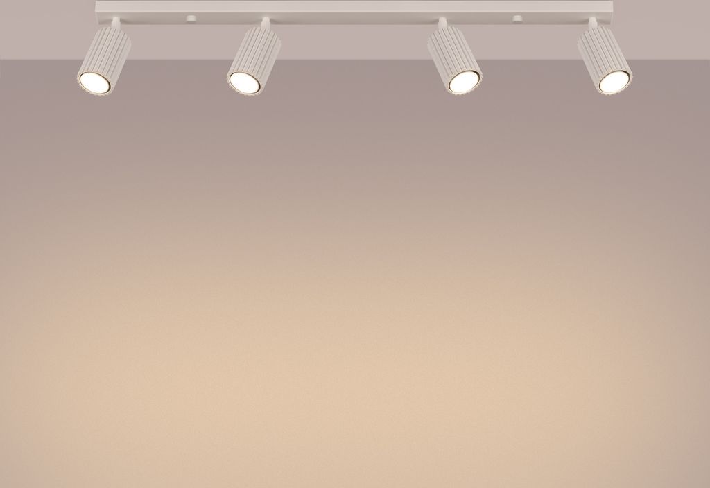Plafond KARBON 4L beige 4xGU10 10W Aluminium 16.5x6.5x81cm Sollux Lighting