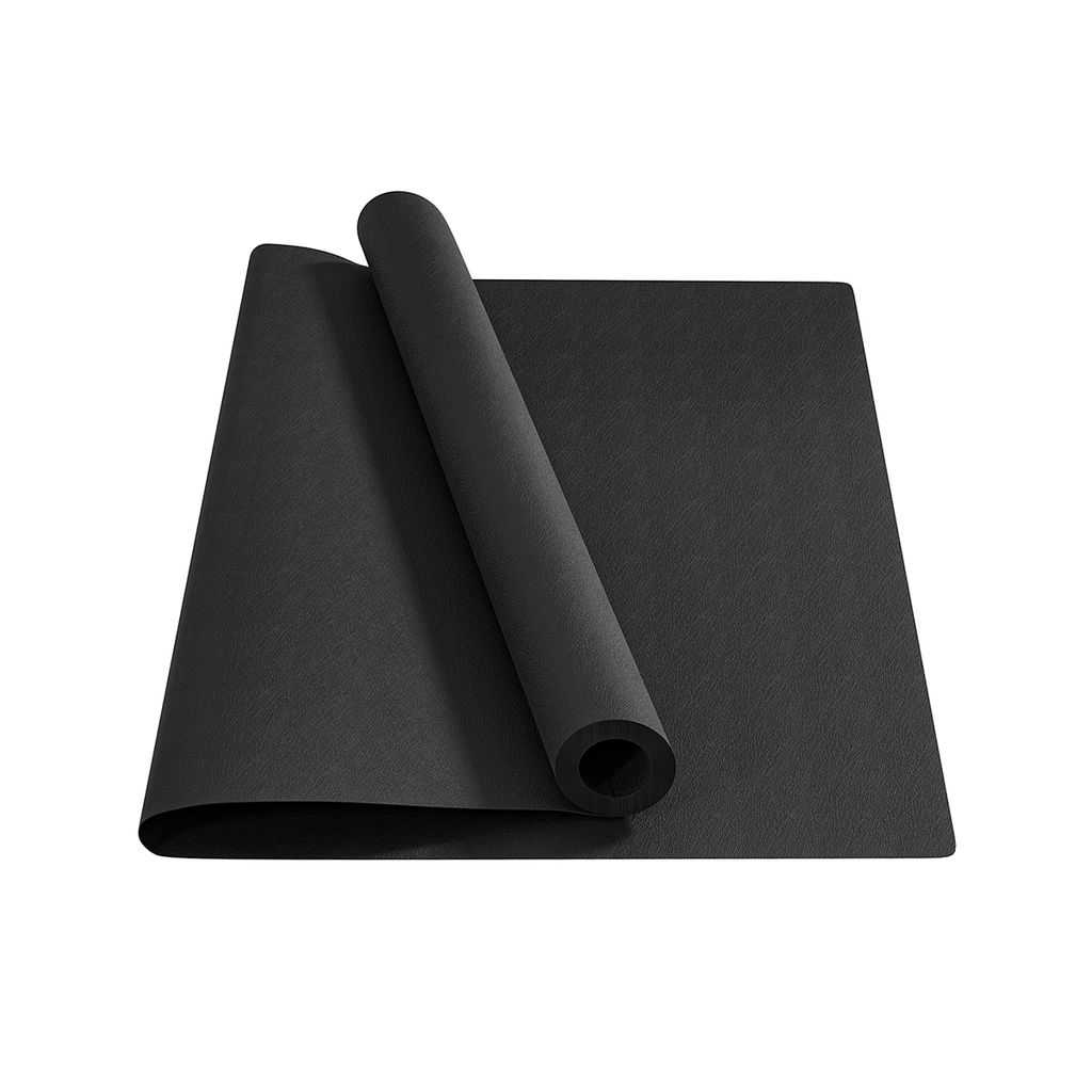 Bodenschutzmatten 4 mm Dicke Rutschfest Fitnessmatte Unterlegmatte Sportmatte für Yoga Laufband 200x100cm Schwarz