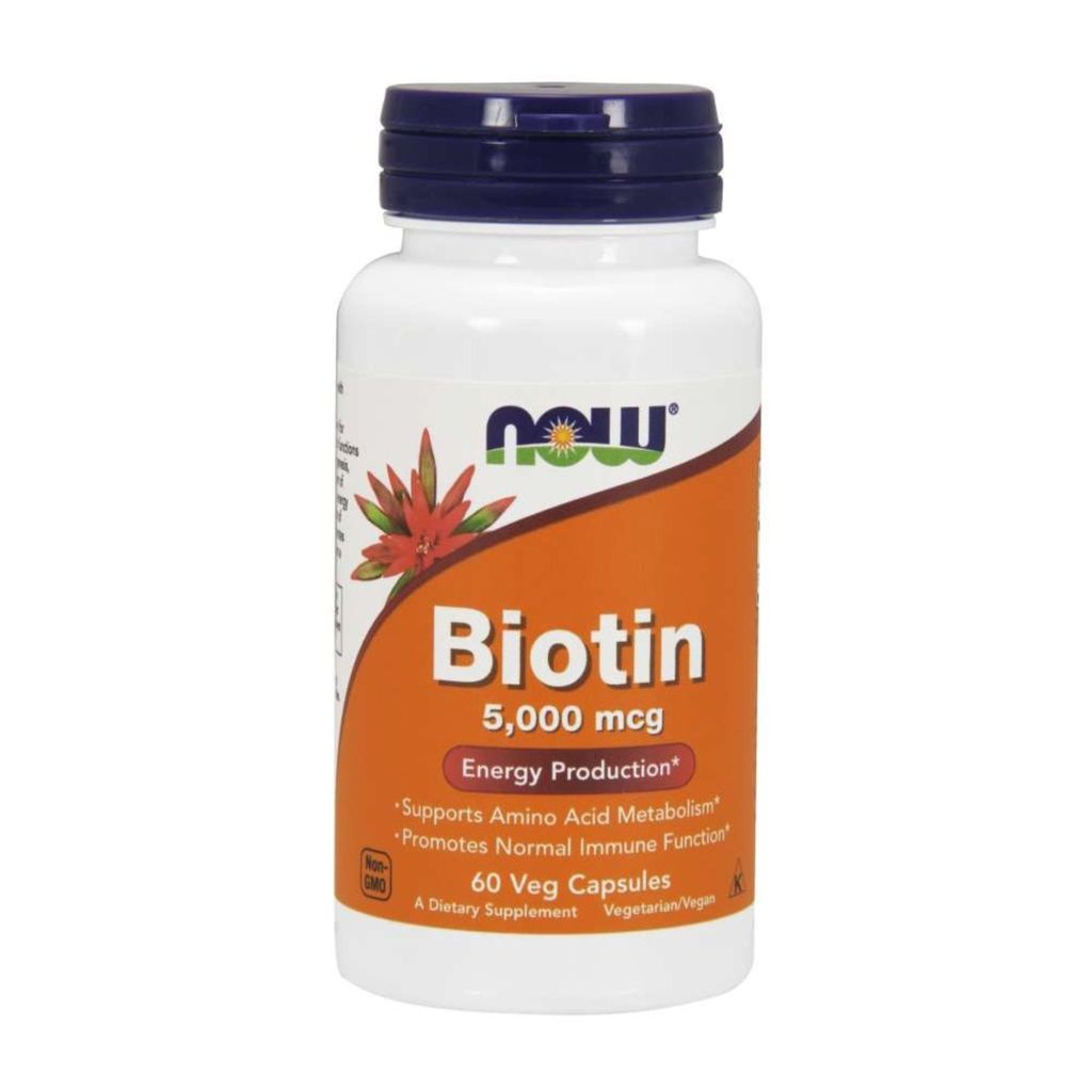 NOW FOODS Biotin 5000mcg (Biotin) 60 pflanzliche Kapseln