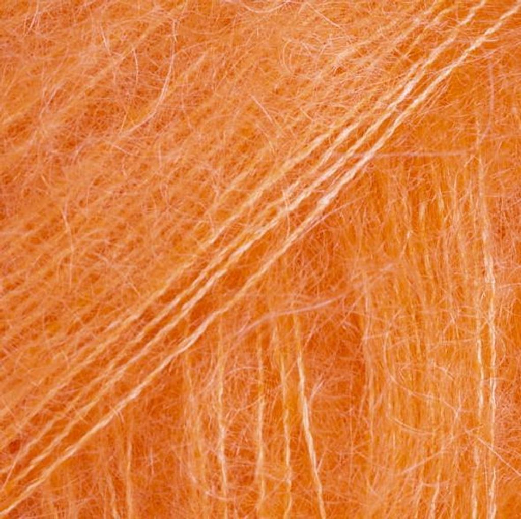 DROPS Kid-Silk 49 Electric Orange Garn – 75% Kid Mohair 25% Silk | 25g 210m Strick- & Häkelgarn