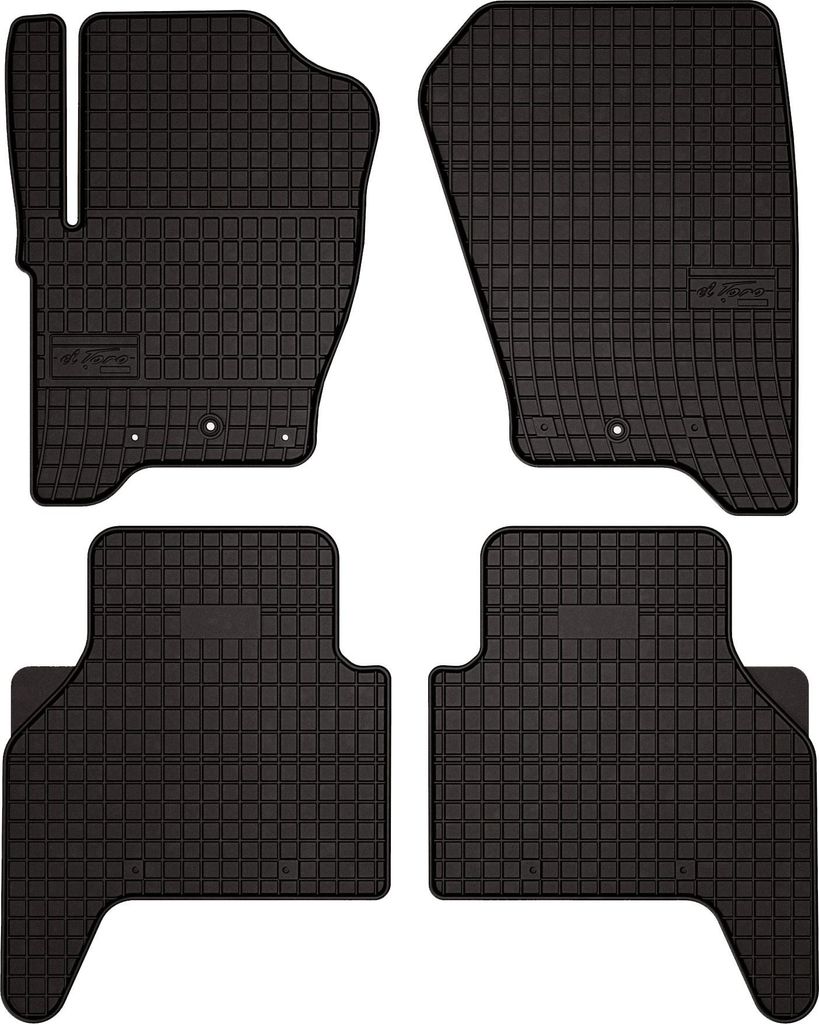 Gummifußmatten passend für Range Rover Sport I (SUV, Bj. 2005-2012) – schwarz, passgenau, mit Befestigungen set 4 Stk. - Gummi-Automatten