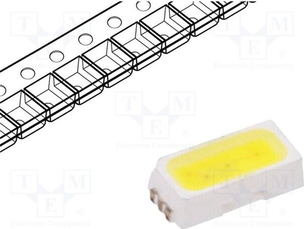 5x LED SMD 3014 kaltweiß 2000÷3000mcd 5000-6000K 120° 20mA OSW33014C1A LED-Dioden