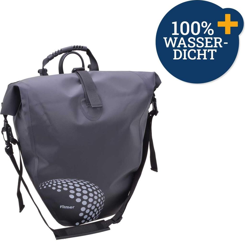Filmer Premium 49610 Fahrradtasche Trekking für Gepäckträger - schwarz