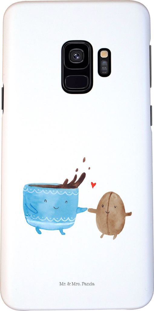 Mr. & Mrs. Panda Samsung Galaxy S9 Handyhülle Kaffee Bohne - Weiß - Geschenk, Smartphone Hülle, Genuss, Handy Schutzhülle, Cover, Kaffeebohne, ...