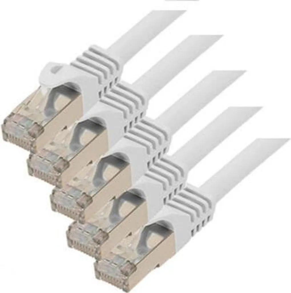 Cavo Patch RJ45 CAT 7 PIMF Bianco 0.25m | Ethernet Alta Velocità 10Gbps