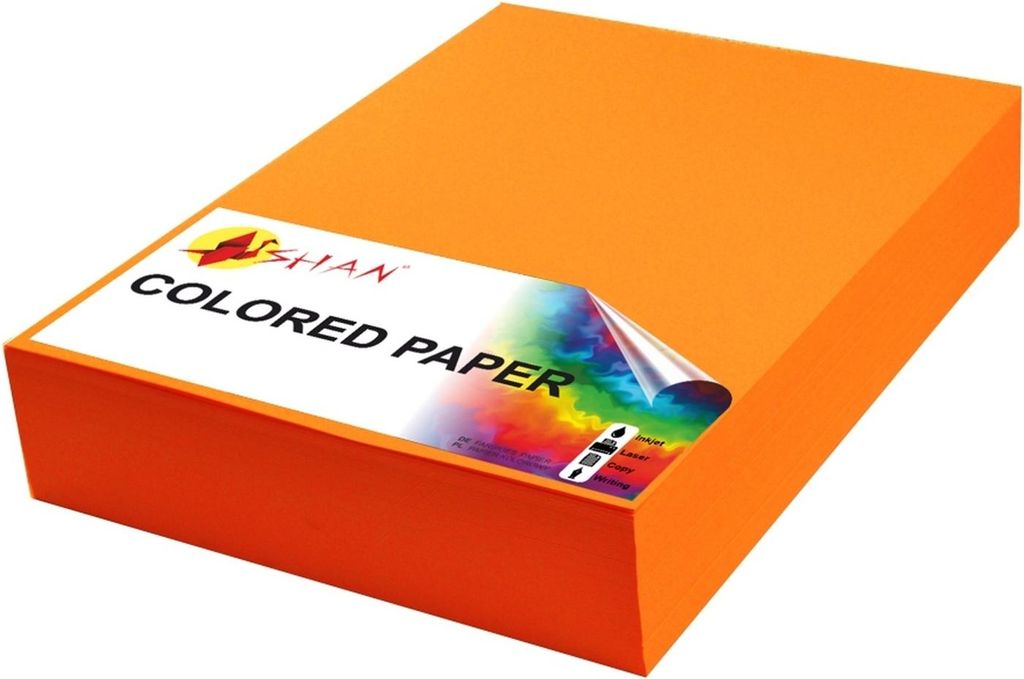 Farbpapier A4 80g orange fluo neon 500 Blatt