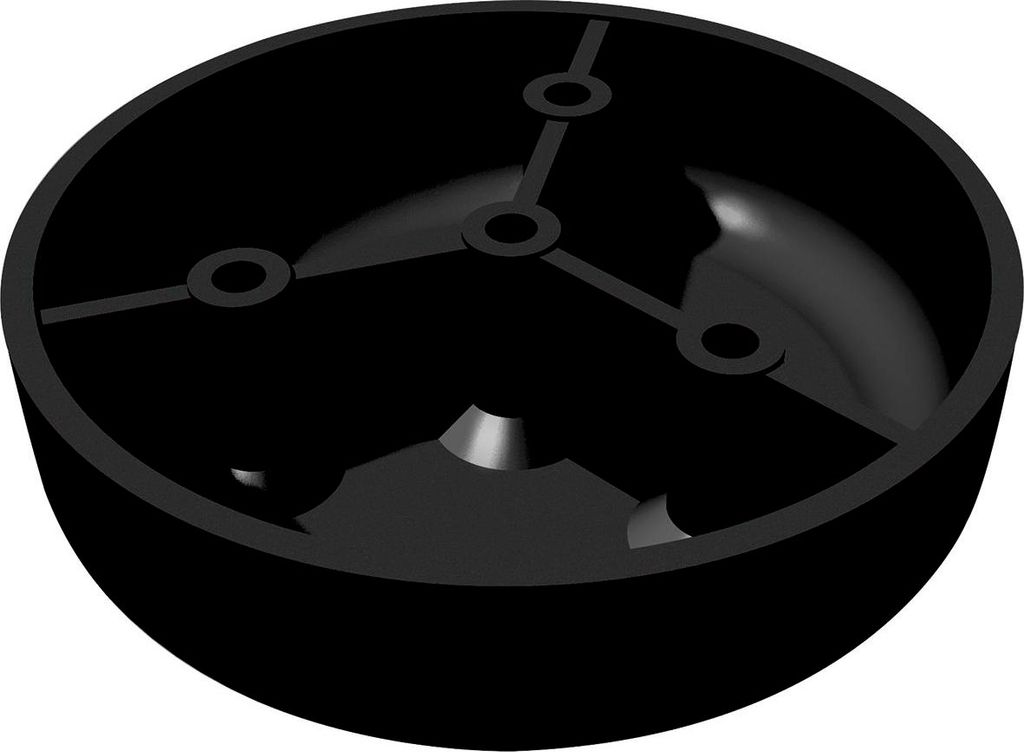 Möbelgleiter starr-4 Schraublöcher ø 80 mm, Höhe 22 mm, Kunststoff schwarz