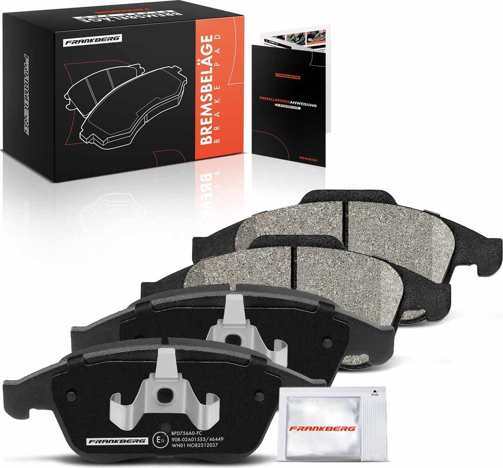 Frankberg 4x Bremsbeläge Vorderachse für Renault Laguna Coupe III Grandtour Latitude Talisman 2008-2025