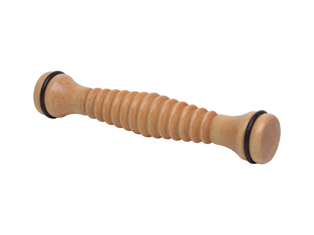 Fußmassagerolle Fußroller Fußreflexzonen Massage Holz gerieft