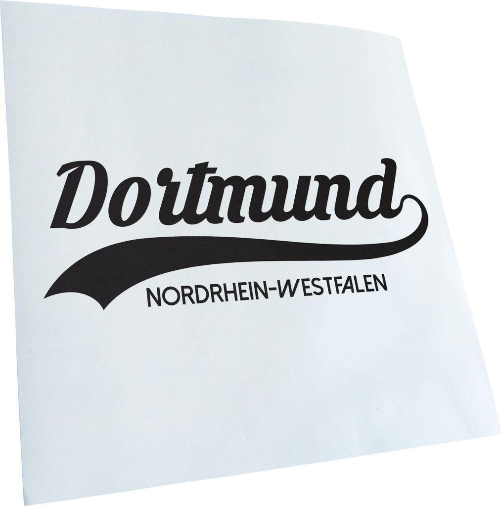 Kiwistar - Autoaufkleber - Dortmund Nordrhein-Westfalen - Mattschwarz - 50x18cm - Aufkleber für Auto, Laptop, Fahrrad, LKW, Motorrad mehrfarbig JD...
