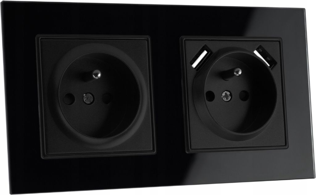 2x Kontakt Gniazdo Elektryczne Pojedyncze Szklane Fi60 Zdjęcie produktu 