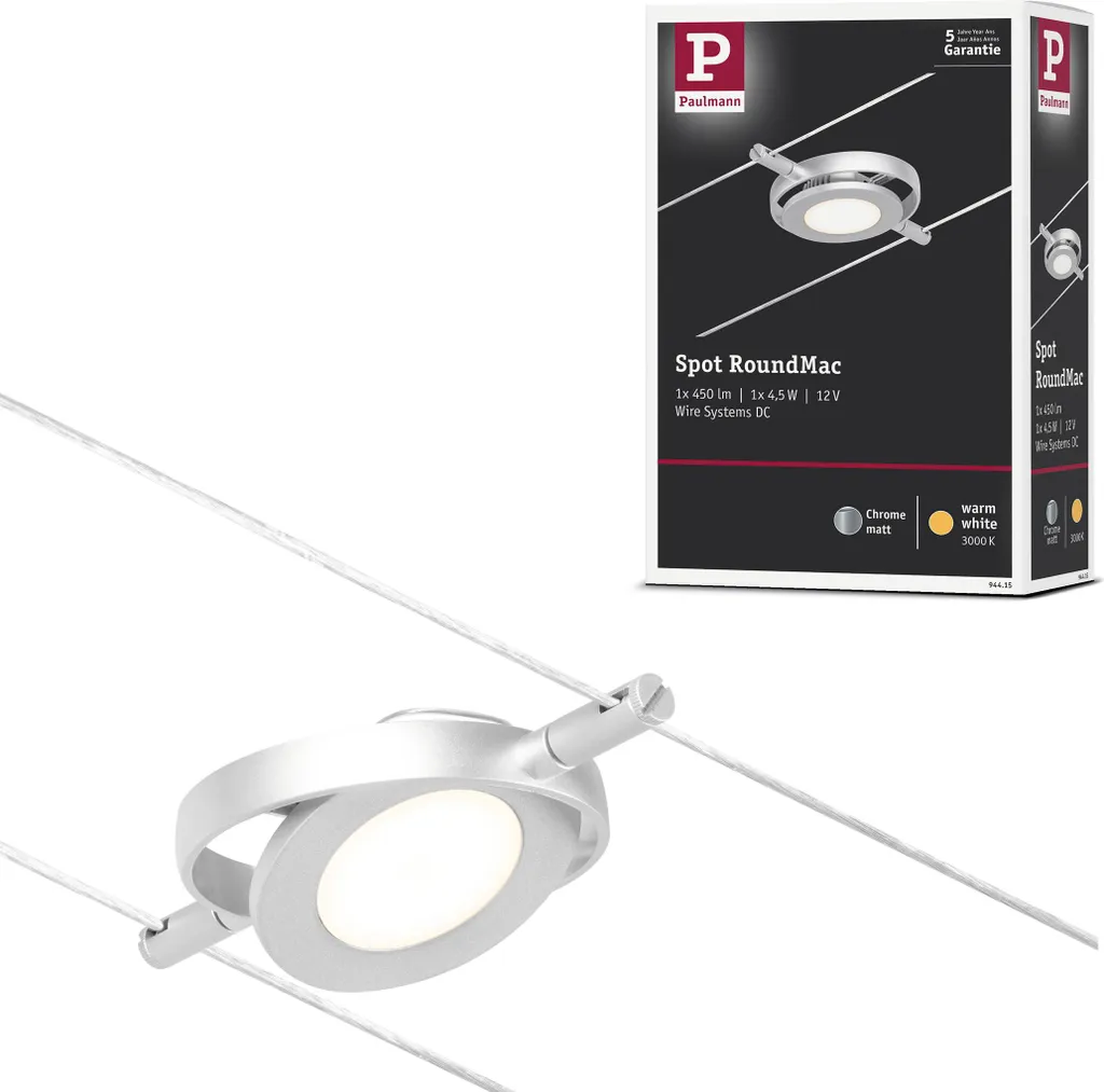 Paulmann CorDuo RoundMac LED Faretto - Luce Bianca Calda 12V