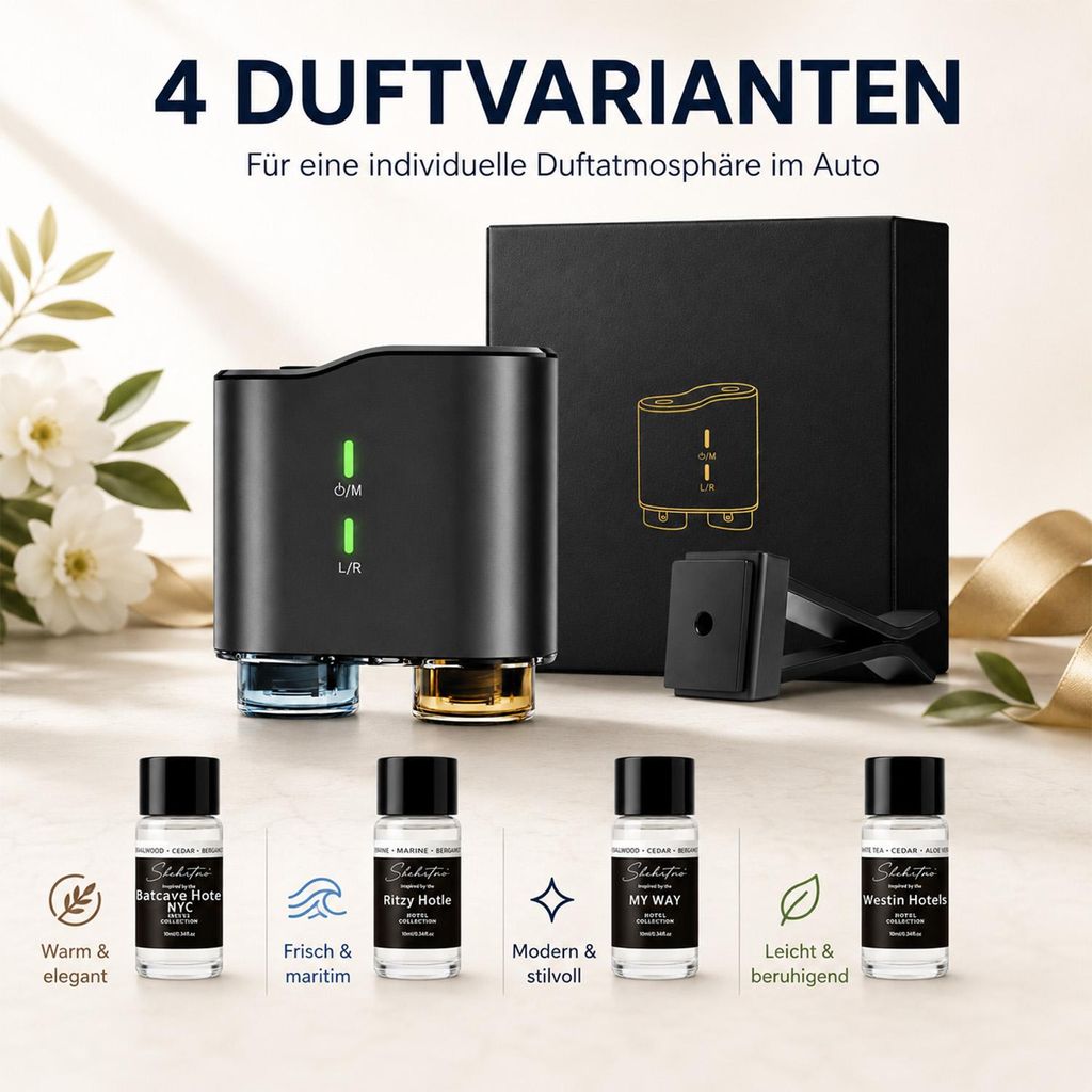 Auto Duftdiffuser Premium, elektrischer Lufterfrischer mit