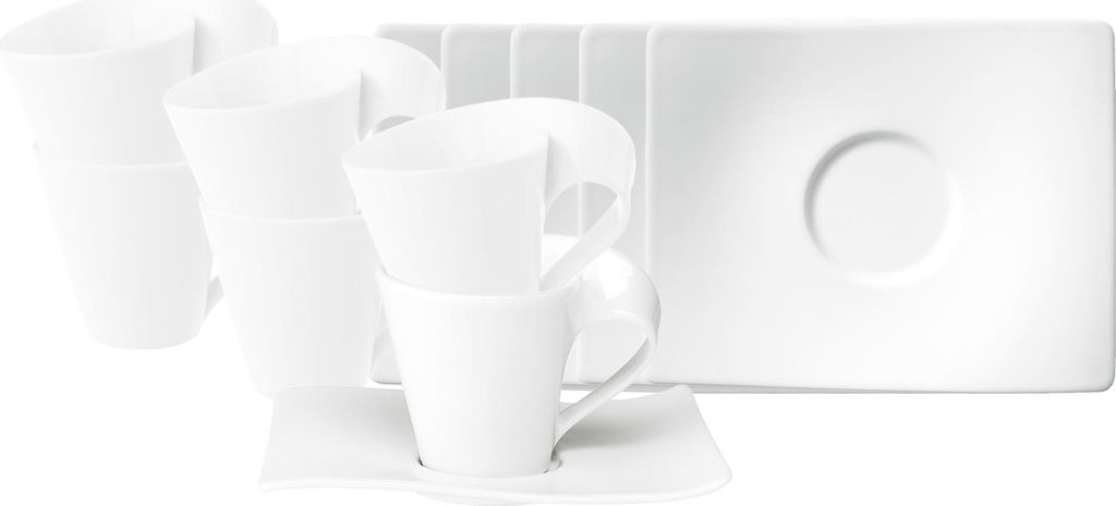 Villeroy & Boch NewWave Kaffeetasse mit Untertasse 200 ml 6er Set