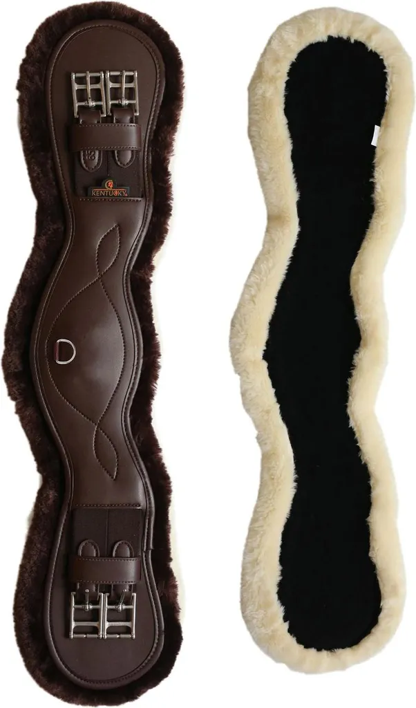 Sangle de dressage courte élastique Kentucky Horsewear marron 60cm