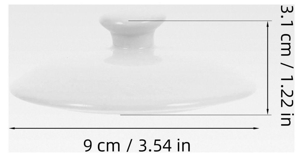 Keramischer Ersatzdeckel 10 cm für Suppenschüsseln und Eintöpfe, multifunktional und mikrowellengeeignet für Küche und Gastronomie